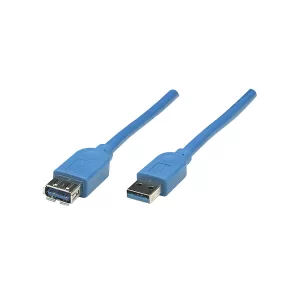 Manhattan USB 3.0 Cable AM-AF Blue 6.6ft / 2m (322379) - Image 2