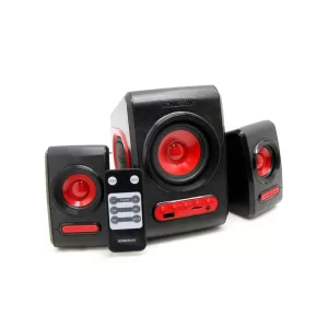 Sonic Gear Quatro V 2.1 USB Speaker with Subwoofer - Black/Red - Image 3