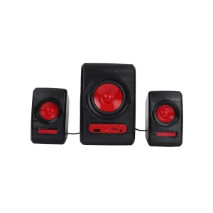Sonic Gear Quatro V 2.1 USB Speaker with Subwoofer - Black/Red - Image 2