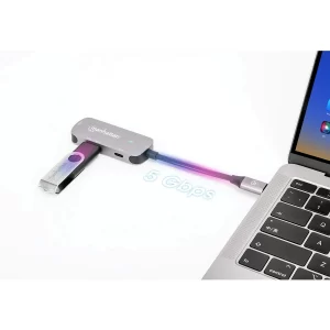 Manhattan USB-C to HDMI (4K@30Hz) 3-in-1 Docking Converter with Power Delivery- 130707 - Image 6