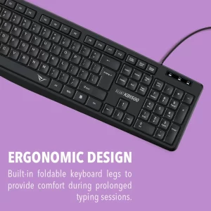 Alcatroz Silent KB1500 USB Wired Keyboard – Durable & Ergonomic - Image 6