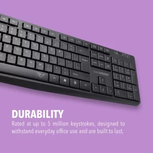 Alcatroz Silent KB1500 USB Wired Keyboard – Durable & Ergonomic - Image 7