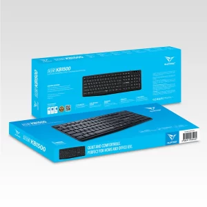 Alcatroz Silent KB1500 USB Wired Keyboard – Durable & Ergonomic - Image 8