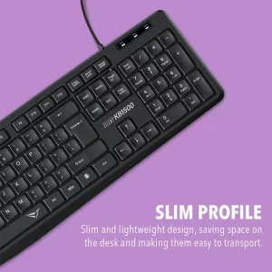 Alcatroz Silent KB1500 USB Wired Keyboard – Durable & Ergonomic - Image 5
