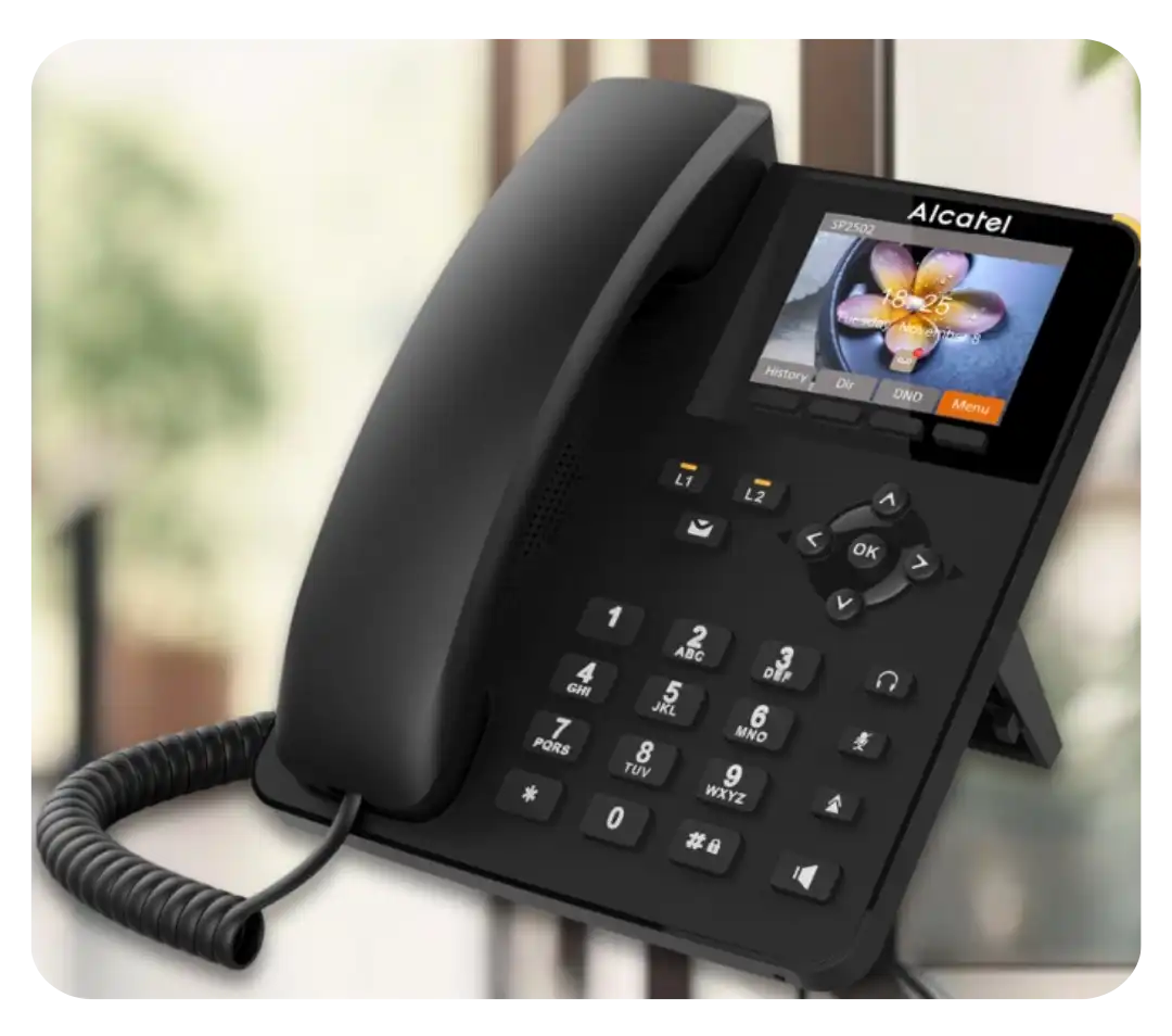 Alcatel business IP phone with LCD display Alcatel business IP phone with LCD display