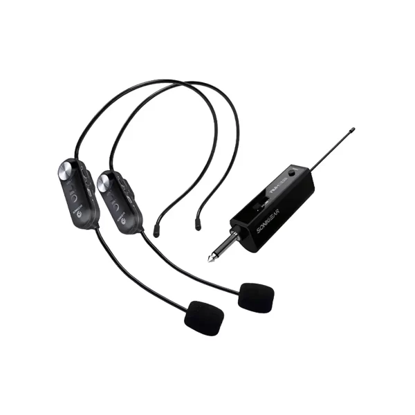 SonicGear WMH 100 UL DUAL Microphones_Best Price In Pakistyan-Tshop_Authorized distributor-Texitech-1 SonicGear WMH 100 UL dual mic system with hands-free headset design