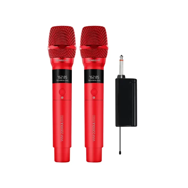 Wireless dual mic system SonicGear WM 2200 UL for stage and presentations_Best Price In Pakistyan-Tshop_Authorized distributor-Texitech SonicGear WM 2200 UL dual wireless microphones with LED lights and receiver