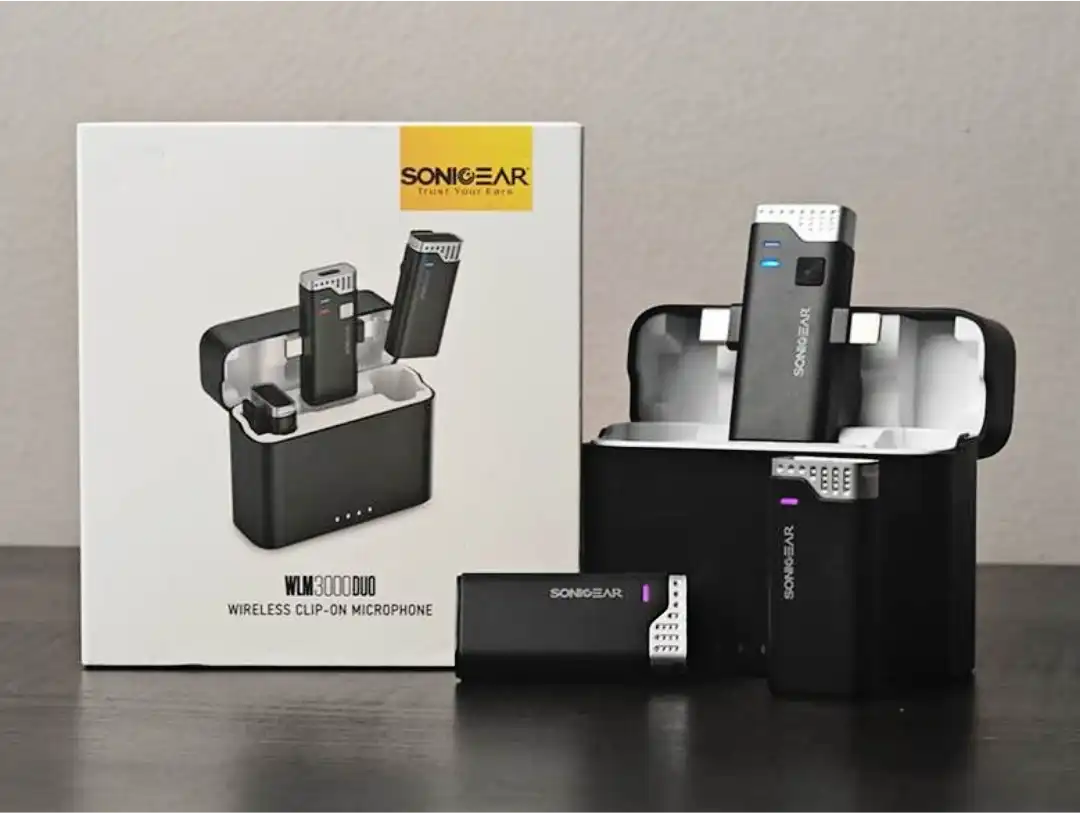 Affordable SonicGear WLM3000 Duo wireless microphone for vloggers and content creators