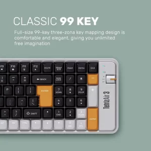 99 key dual mode wireless keyboard by Alcatroz