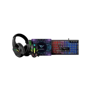 Wired 4-in-1 gaming combo for desktop gaming setup