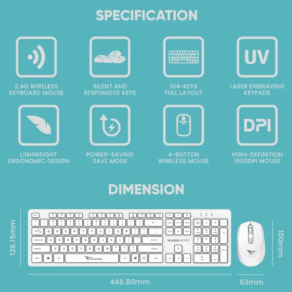 Ergonomic wireless keyboard mouse combo in Pakistan