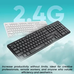 Wireless 2.4G keyboard and responsive mouse combo