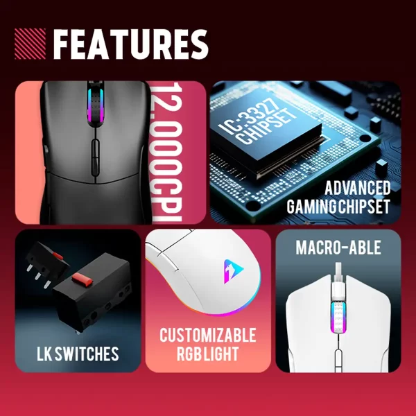 Armaggeddon FALCON V-LK RGB wired gaming mouse for FPS games