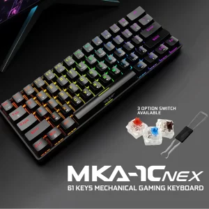 Armaggeddon MKA-1C NEX mechanical gaming keyboard 61 key compact