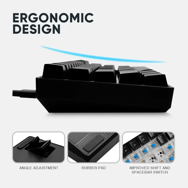Best compact mechanical gaming keyboard Pakistan MKA-1C NEX