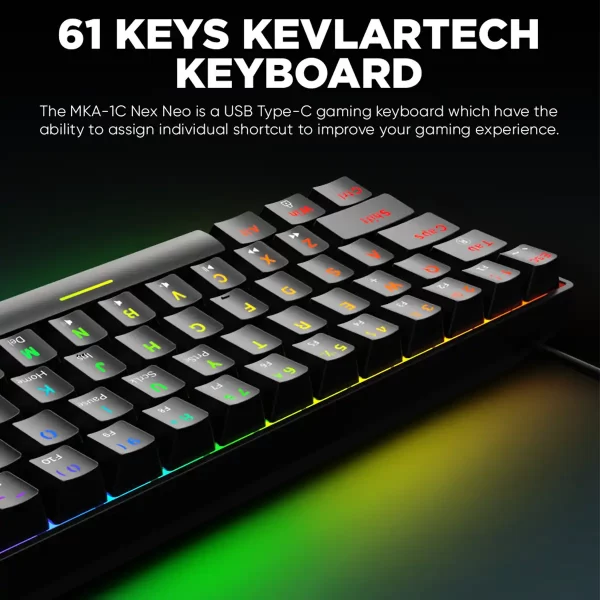 Mechanical gaming keyboard Armaggeddon MKA-1C NEX mini layout