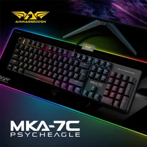Armaggeddon MKA-7C hot swap mechanical keyboard switches close up