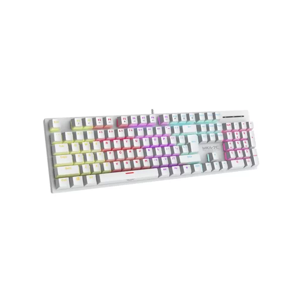 Armaggeddon MKA-7C durable white gaming keyboard aluminum build