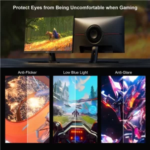 GEESUU 27 inch gaming monitor with QHD 1440p resolution, 200Hz refresh rate and IPS panel for smooth gaming