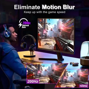 GEESUU gaming monitor 27 inch QHD 1440p computer monitor for gaming, streaming and content creation