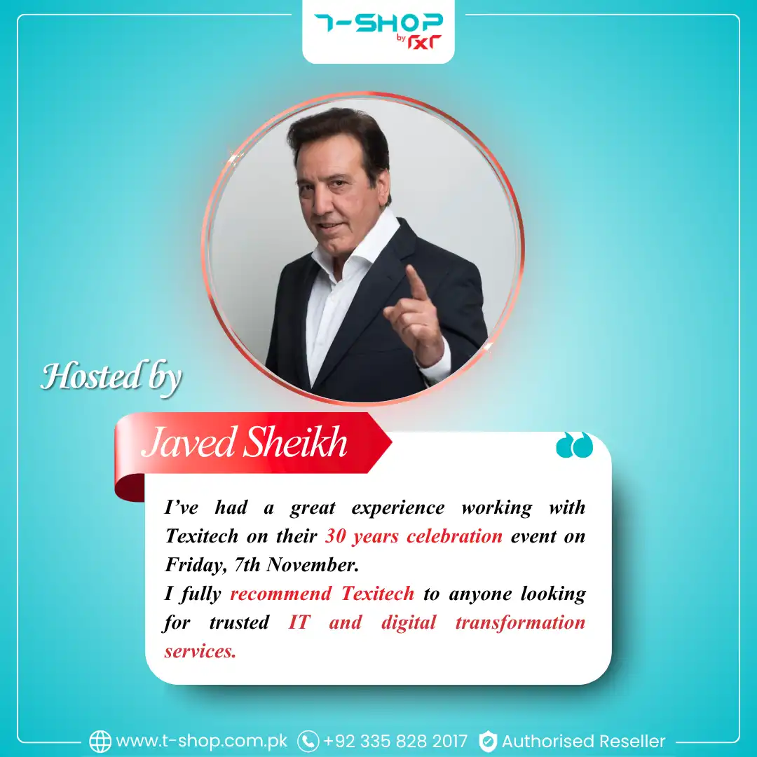 T-Shop Celebrity testimonials (2) T-Shop by Texitech celebrity visit showcasing trusted technology brands in Pakistan
